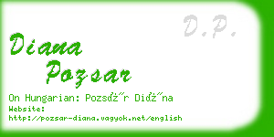 diana pozsar business card